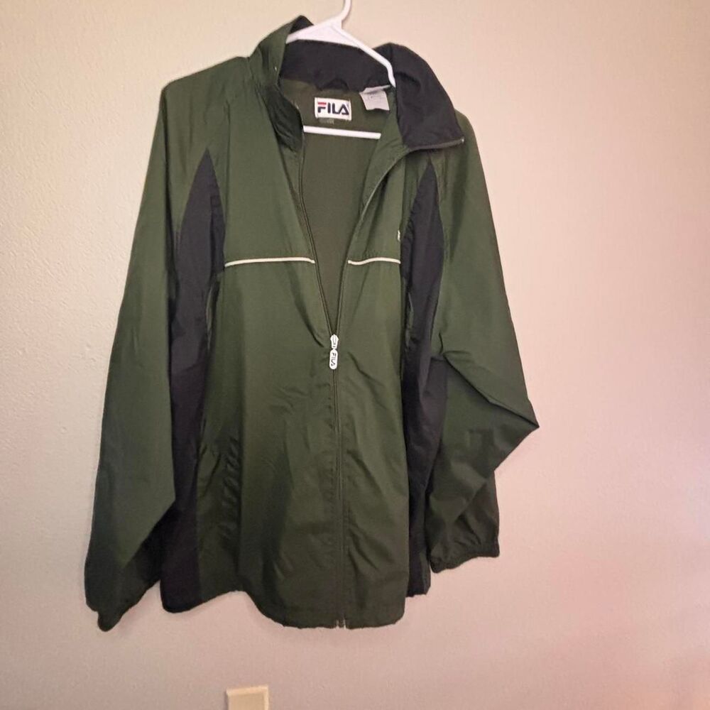 Fila Men's Green and Black Jacket